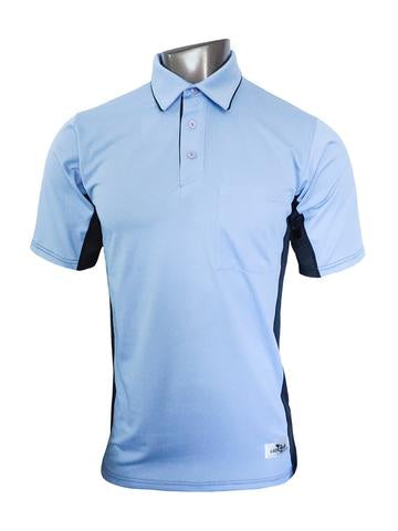 MLB Replica Side Panel Umpire Shirt - Sky Blue with Black