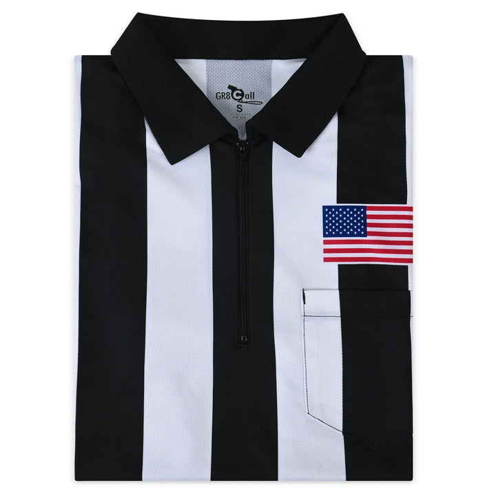2.25" Soft-Tech Football Referee Shirt with American Flag