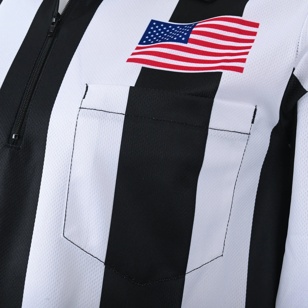 2.25" Soft-Tech Football Referee Shirt with American Flag