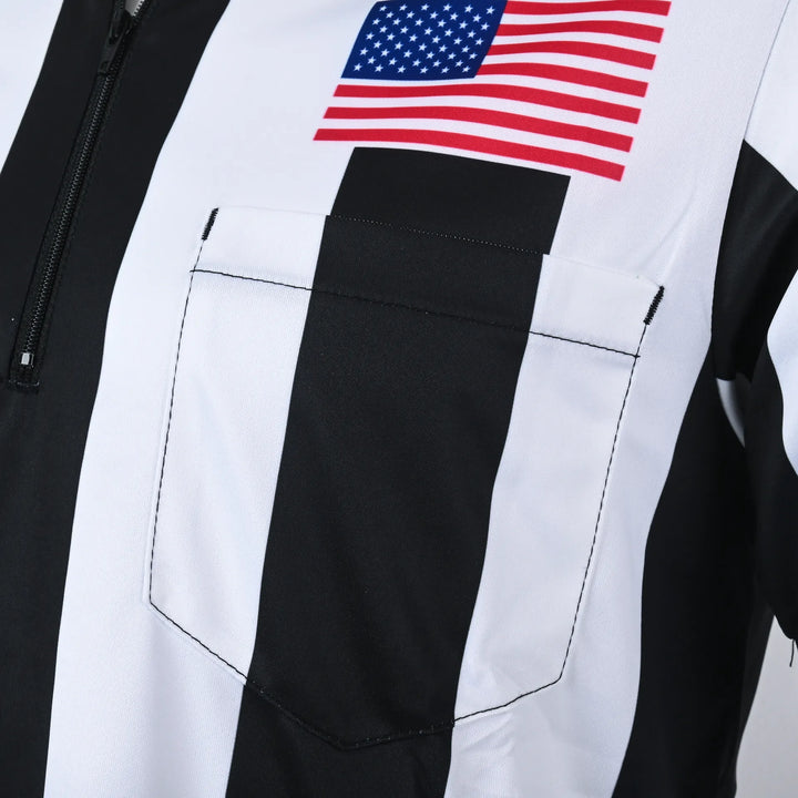 2.25” Ultra-Tech Football Referee Shirt with American Flag