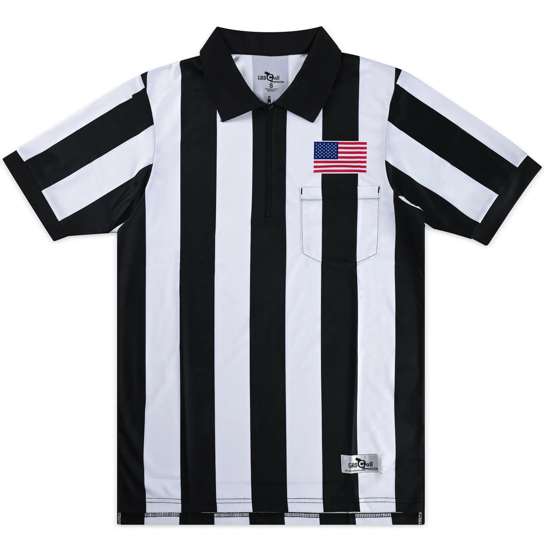 2.25” Ultra-Tech Football Referee Shirt with American Flag