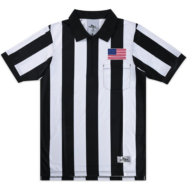 2.25” Ultra-Tech Football Referee Shirt with American Flag