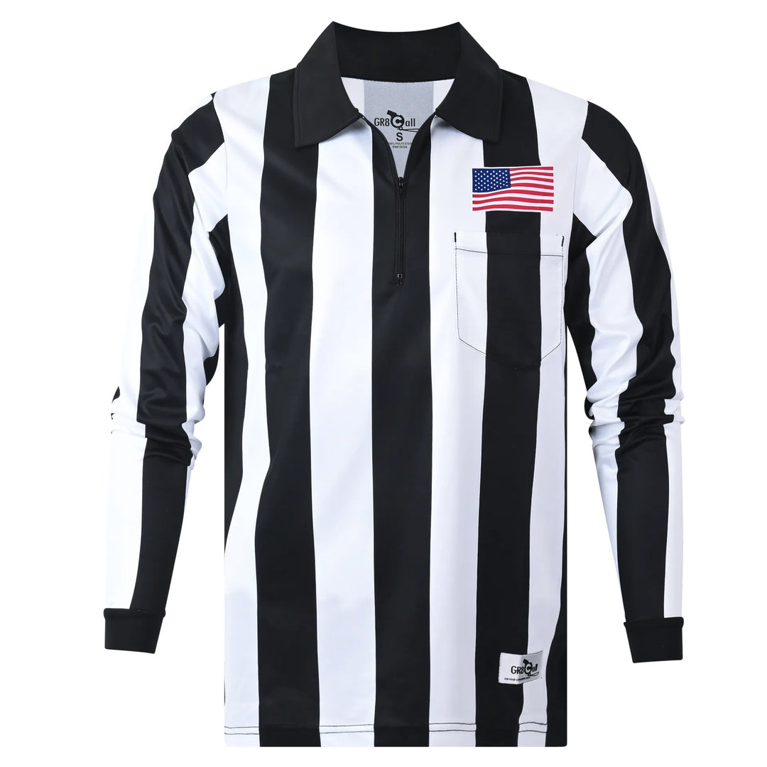 Ultra-Tech Long Sleeve Football Referee Shirt with American