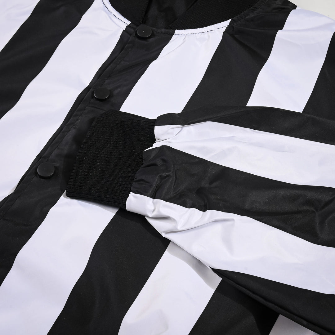 2 Football Referee Reversible Black White Jacket GR8 CALL