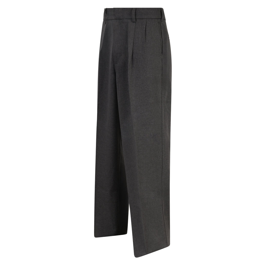 Charcoal Gray Pleated Umpire Pants - Plate