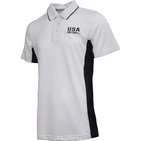 USA Softball White Polo Shirt
