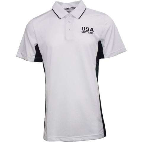 USA Softball White Polo Shirt