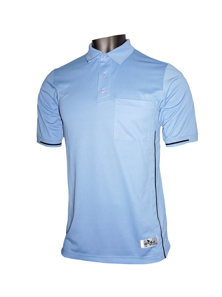 Vertical Stripe Umpire Shirt - MLB/Carolina Blue