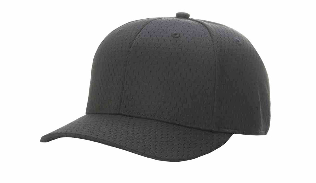 Richardson 6 Stitch Black Mesh Hat