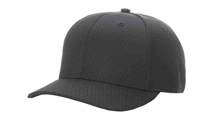 Richardson 6 Stitch Black Mesh Hat