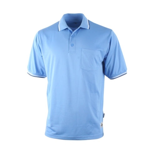 Softball Polo Blue Short Sleeve Polo Shirt
